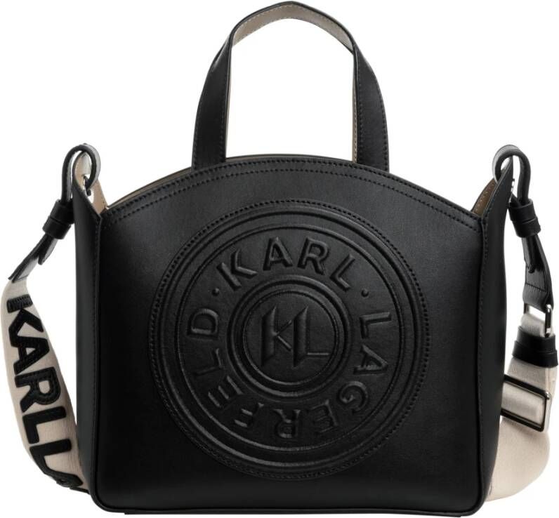 Karl Lagerfeld Leren Dames Tas met Magnetische Sluiting Black Dames