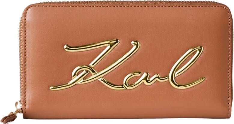 Karl Lagerfeld Wallet Signature Continental Bruin Dames