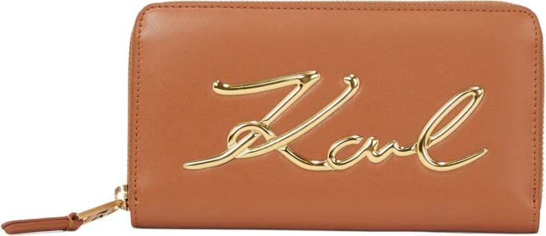 Karl Lagerfeld Wallet Signature Continental Bruin Dames