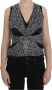Karl Lagerfeld Grijze Zwarte Zijden Blouse Top Black Dames - Thumbnail 1