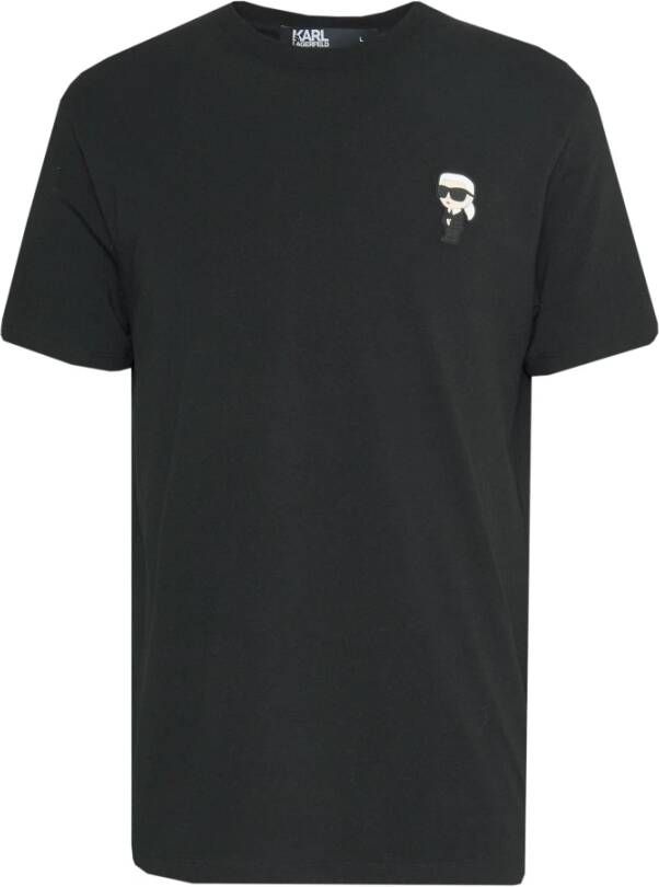 Karl Lagerfeld Zwart Katoenen T-Shirt Zwart Heren