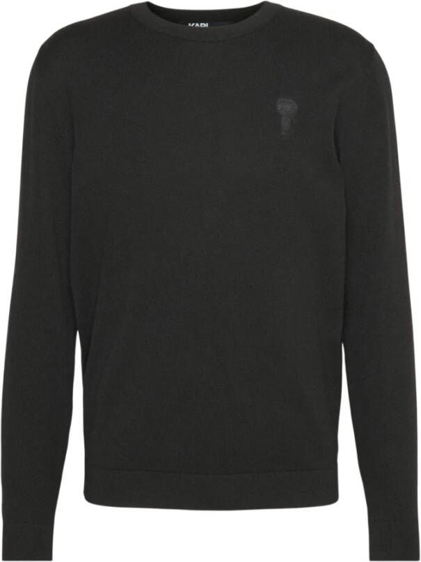 Karl Lagerfeld Zwart Katoenen T-Shirt Black Heren