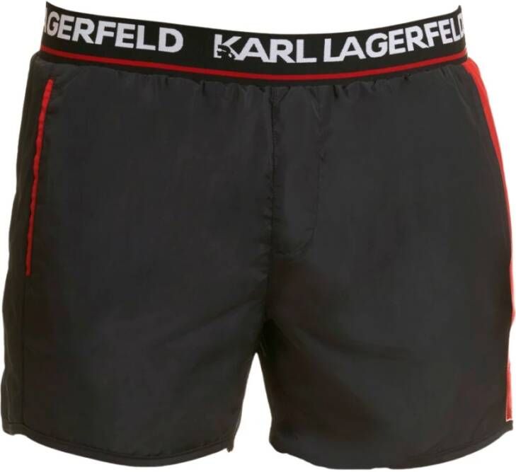 Karl Lagerfeld Heren Zwembroek Zwart Contrast Details Black Heren
