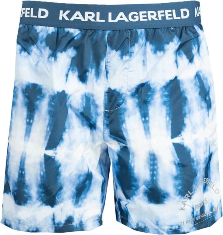 Karl Lagerfeld Zwemkleding Kostuum Deel Onder Mannen Blauw Blue Heren