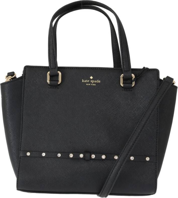 Kate Spade Black Leather small handlee shoulder Bag Blauw Dames