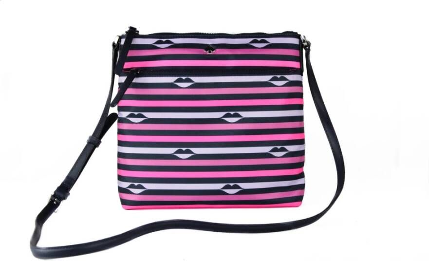 Kate Spade Platte Nylon Crossbody Tas Roze Multi Multicolor Dames