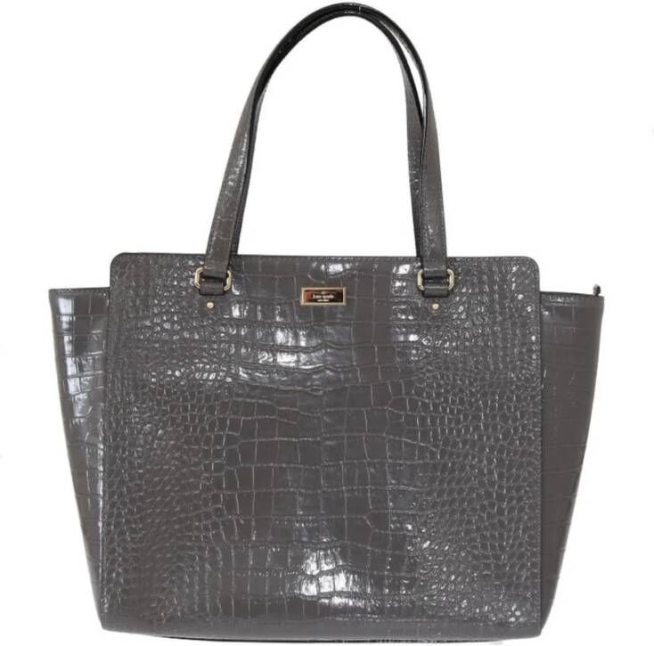 Kate Spade Grijze Elissa Bristol Drive Croc Handtas Grijs Dames