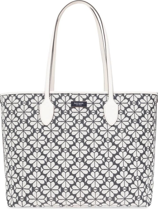 Kate spade new york Shoppers Spade Flower Jacquard Bleecker Large Tote in grijs