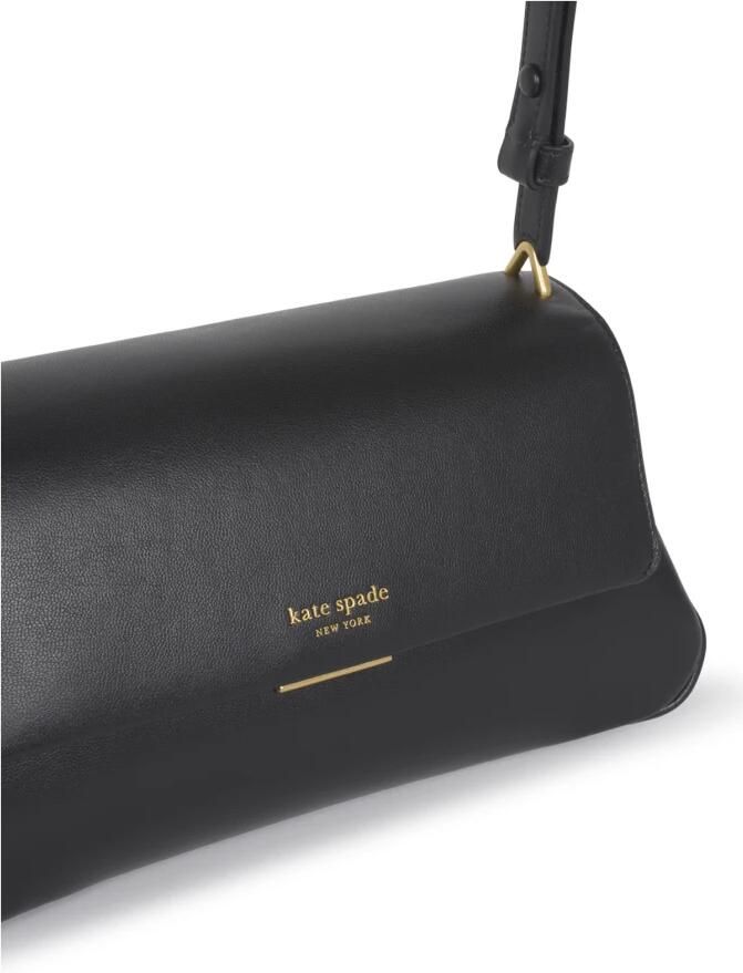 Kate Spade Fijnkorrelige Leren Schoudertas Zwart Black Dames - Foto 7