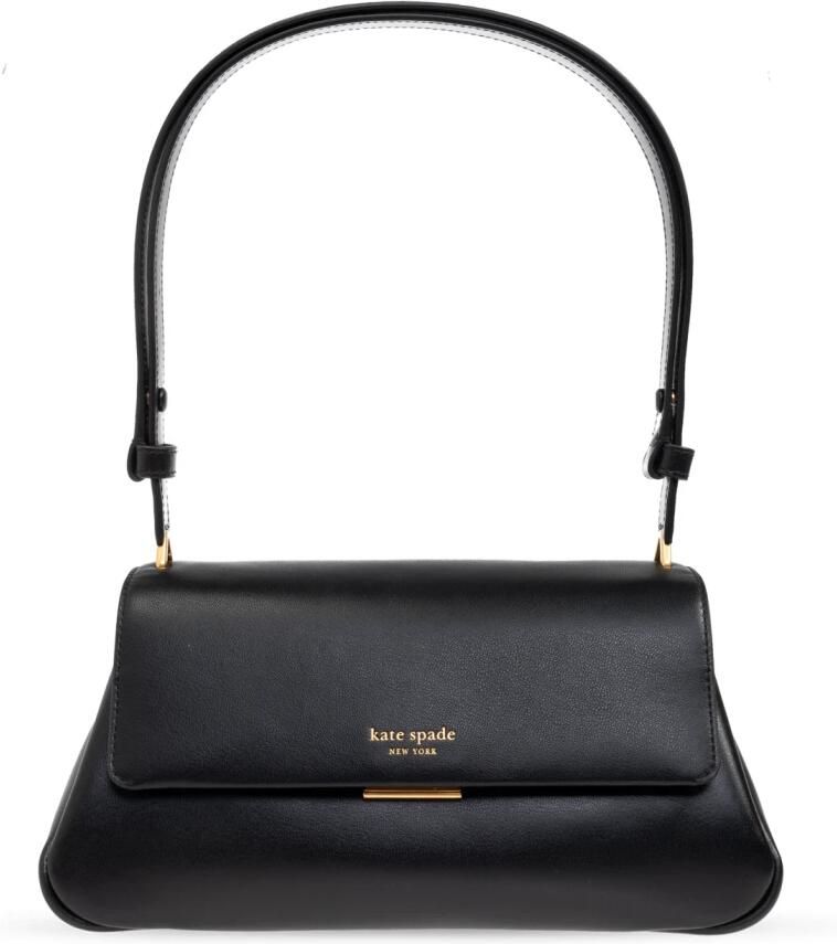 Kate Spade Fijnkorrelige Leren Schoudertas Zwart Black Dames