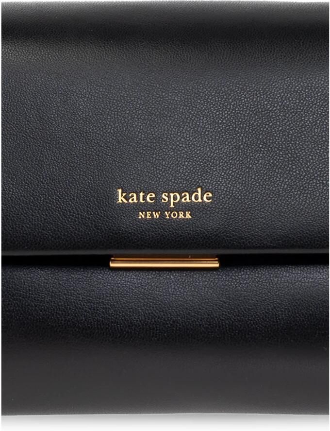 Kate Spade Fijnkorrelige Leren Schoudertas Zwart Black Dames - Foto 6