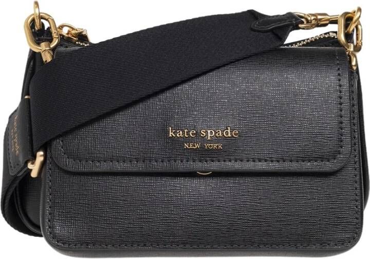 Kate spade new york Crossbody bags Double Up Saffiano Leather Double Up Crossbody in zwart