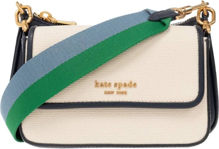 Kate spade new york Crossbody bags Double Up Racing Stripe Canvas Double Up Crossbody in blauw