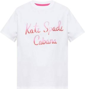 Kate Spade T-shirt met logo Wit Dames