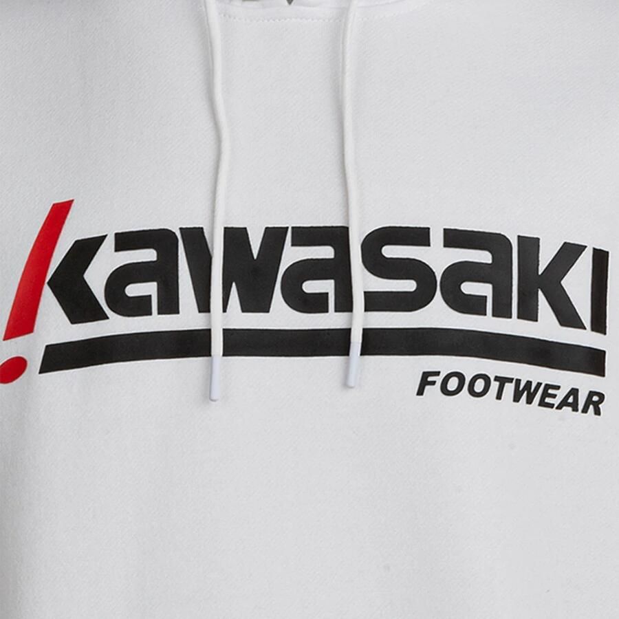 Kawasaki Sweater Killa Unisex Hooded Sweatshirt K202153 1002 White - Foto 2
