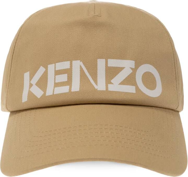 Kenzo Beige Logo Baseball Cap Beige Heren