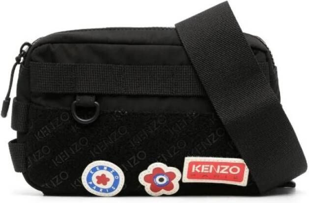 Kenzo Logo Patch Schoudertas Black Heren