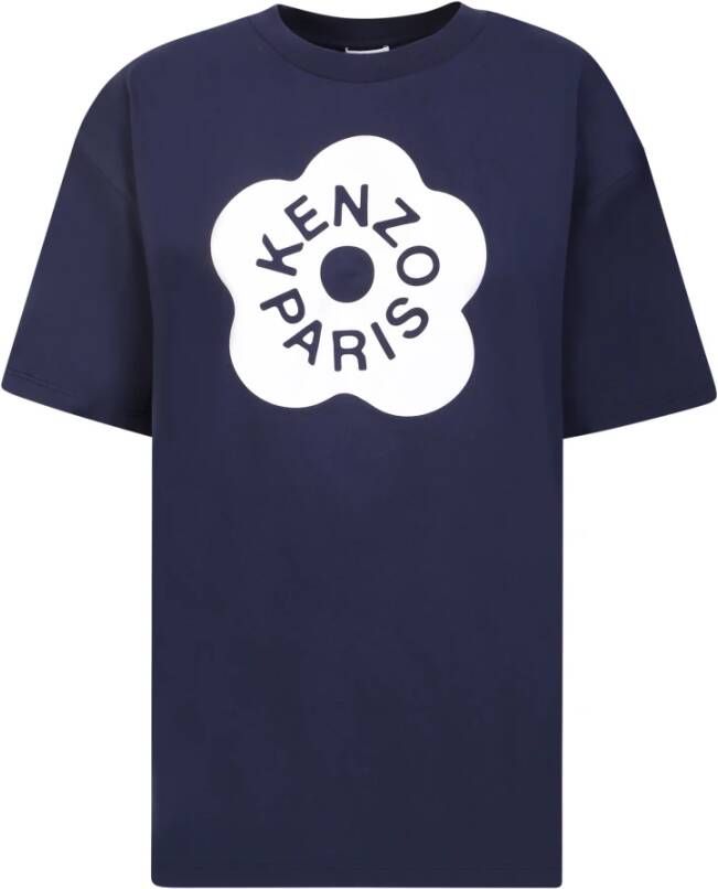 Kenzo Blauw Boke Flower T-Shirt voor vrouwen Blauw Dames