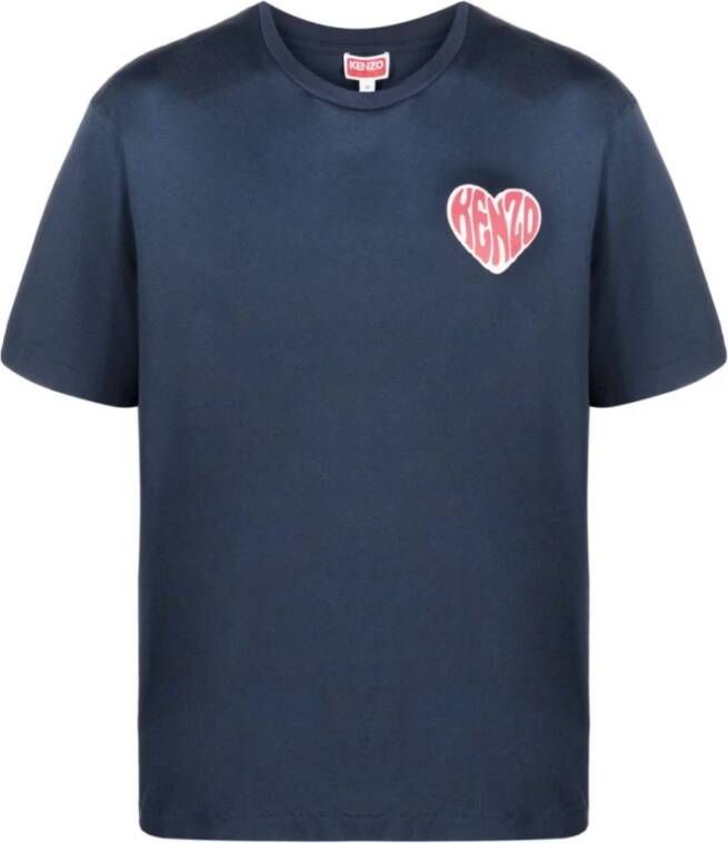 Kenzo Blauwe Aw23 Heren T-shirt Stijlvol en Comfortabel Blauw Heren