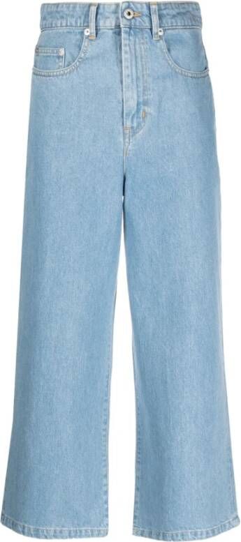 Kenzo Blauwe Cropped Denim Jeans Blauw Dames