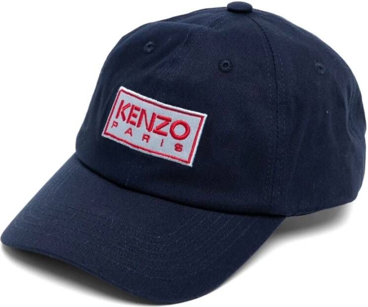 Kenzo Blauwe Logo-Patch Pet Blauw Heren