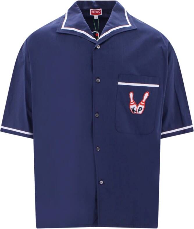 Kenzo Blauwe Ss23 Herenshirts Blauw Heren