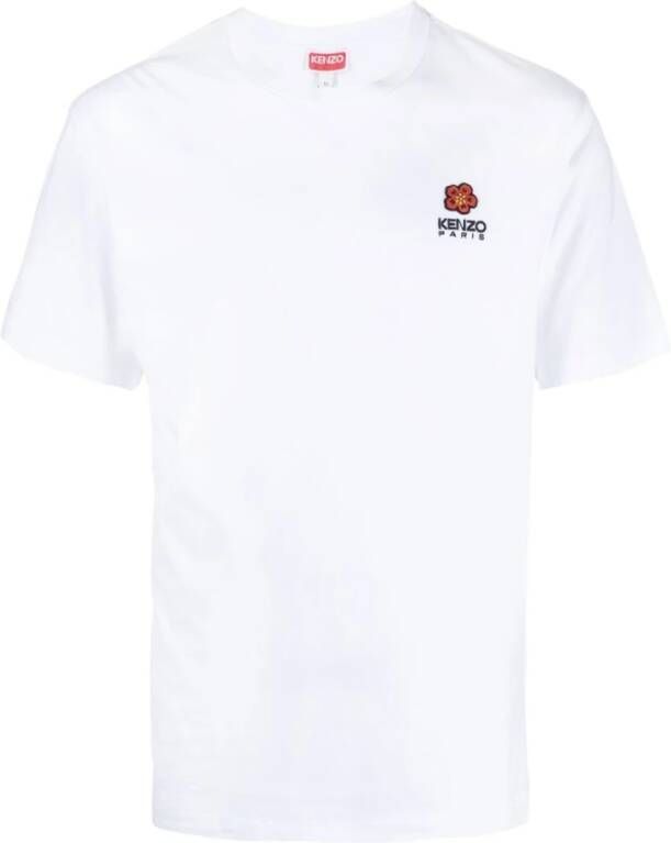 Kenzo Boke Flower-Geëmbroiderd T-Shirt Wit Heren