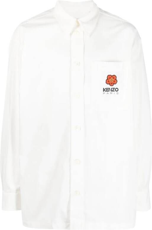 Kenzo Boke Flower Oversized Katoenen Shirt Wit Heren