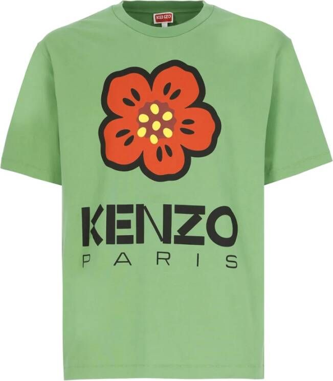 Kenzo Boke Flower Print Heren T-shirt Groen Heren