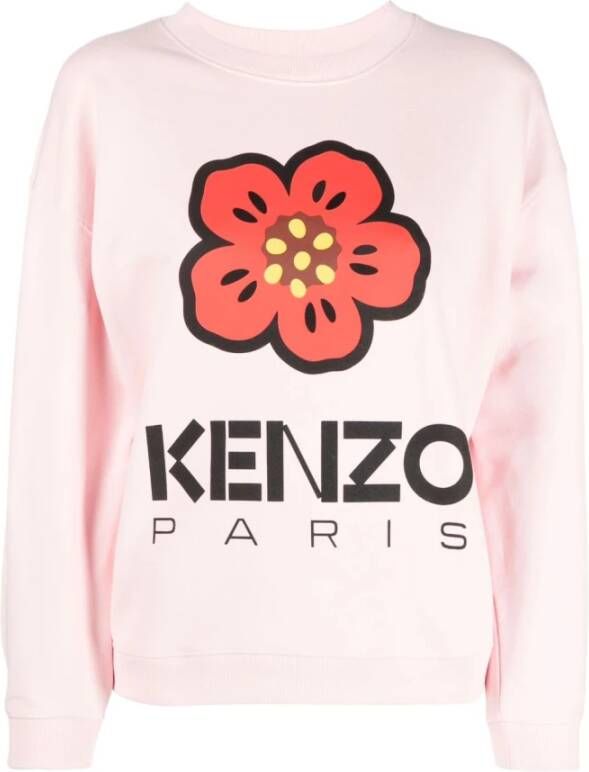 Kenzo Boke Flower-print Sweatshirt Roze Dames