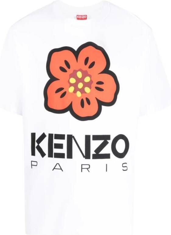 Kenzo Boke Flower T-Shirt voor Heren Wit Heren