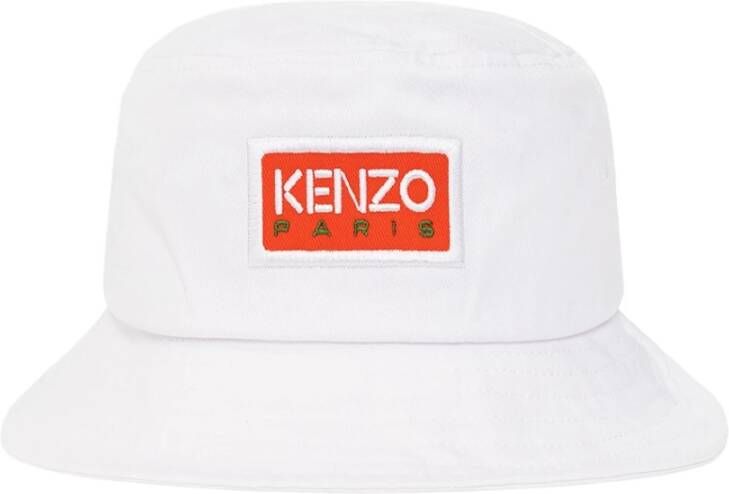 Kenzo Bucket hat with logo Wit Heren
