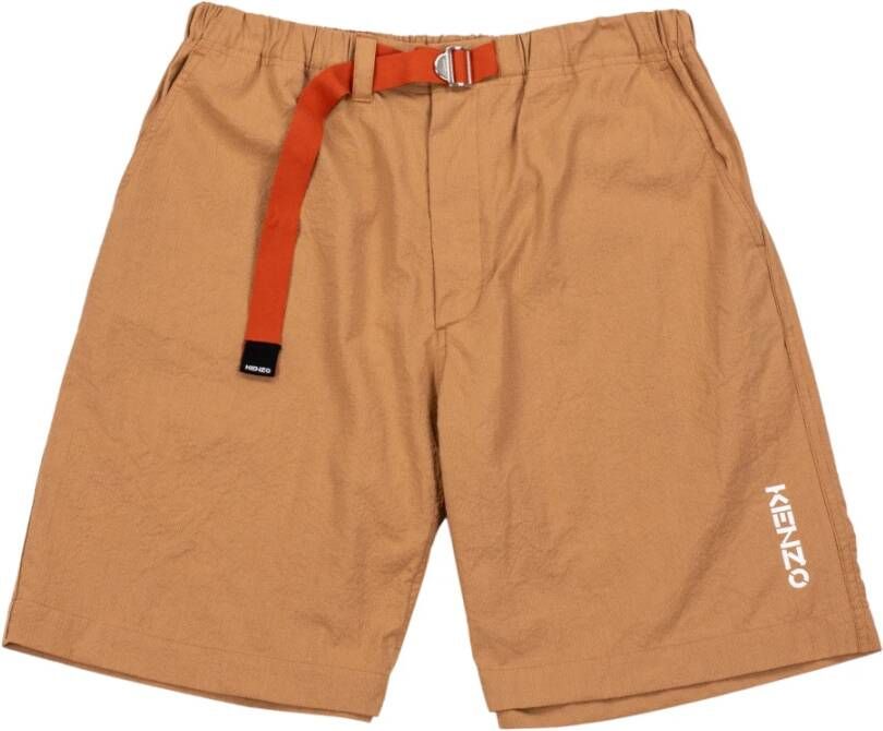 Kenzo Casual korte broek met tijgerborduursel Oranje Heren