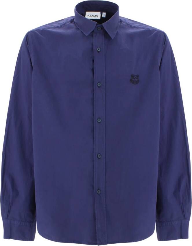 Kenzo Casual Overhemd Blauw Heren