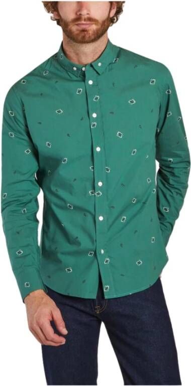 Kenzo Casual Overhemd Groen Heren