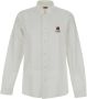 Kenzo Formeel Overhemd met Geborduurd Bloemenpatroon White Heren - Thumbnail 3