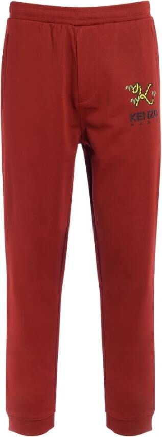 Kenzo Casual Tiger Tail K Sweatpants Rood Heren