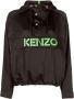Kenzo Logo Print Windbreaker Jacket Zwart Dames - Thumbnail 1