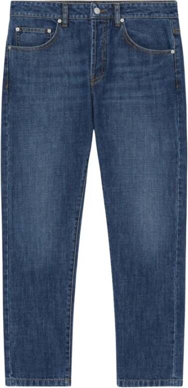 Kenzo Slim-fit cropped jeans Blauw Heren