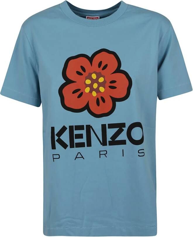 Kenzo Cyaan T-Shirt voor vrouwen Stijlvol en Duurzaam Blauw Dames