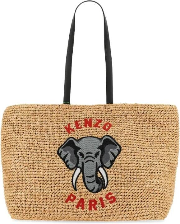 Kenzo Elephant Tote Bag Beige Dames