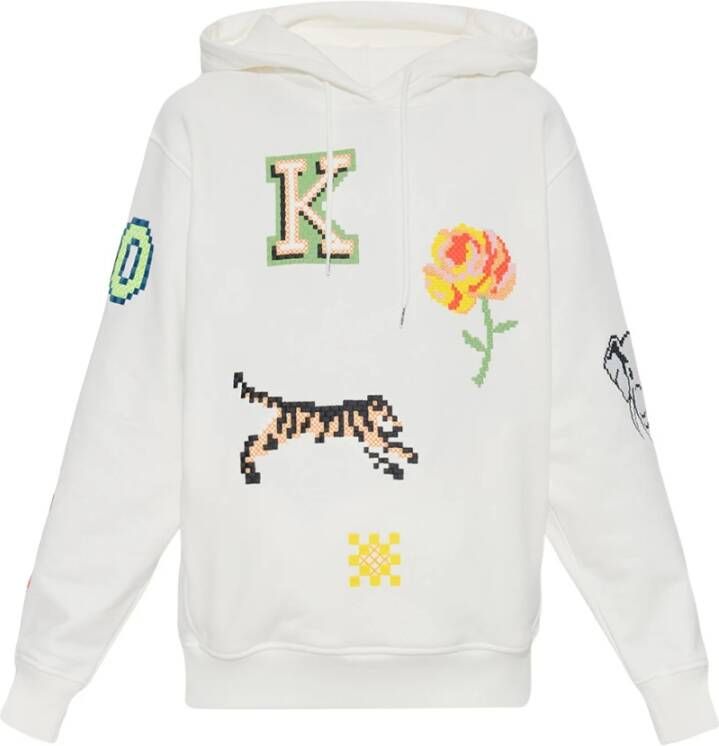 Kenzo Embroidered hoodie Wit Dames