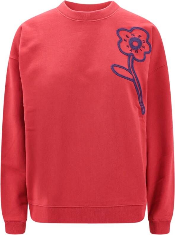 Kenzo Geborduurd Sweatshirt met Bloemen Rood Dames
