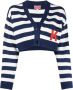 Kenzo Midnight Blue Nautische Strepen Geknipte Cardigan Blue Dames - Thumbnail 5