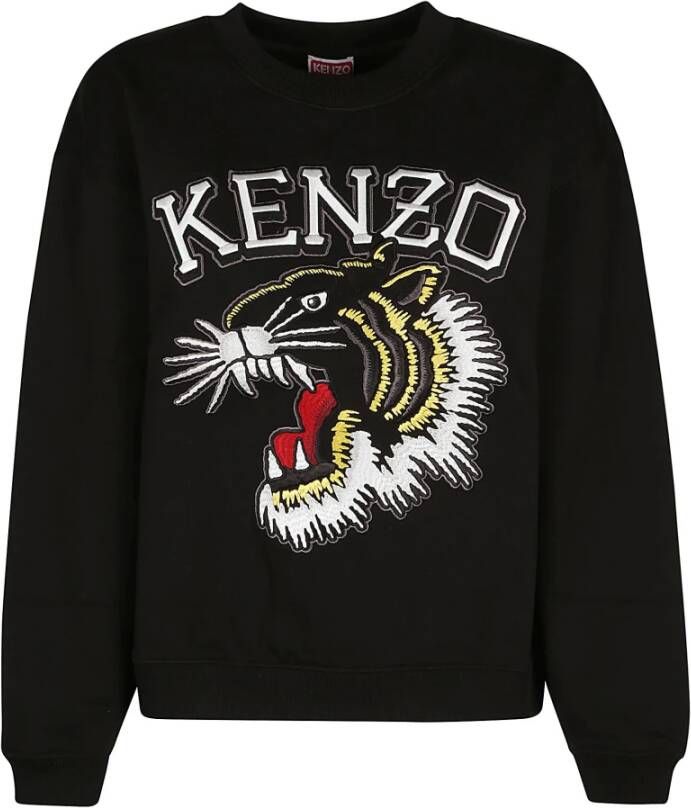 Kenzo Gewaagde Tiger Varsity Sweatshirt Zwart Dames