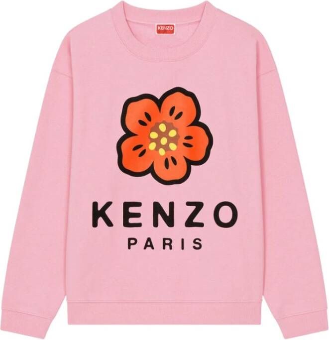 Kenzo Sweatshirt met Lange Mouwen en Print op de Voorkant Pink Dames