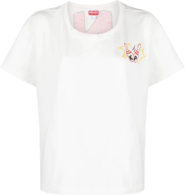 Kenzo Grafische Print T-Shirt White Dames