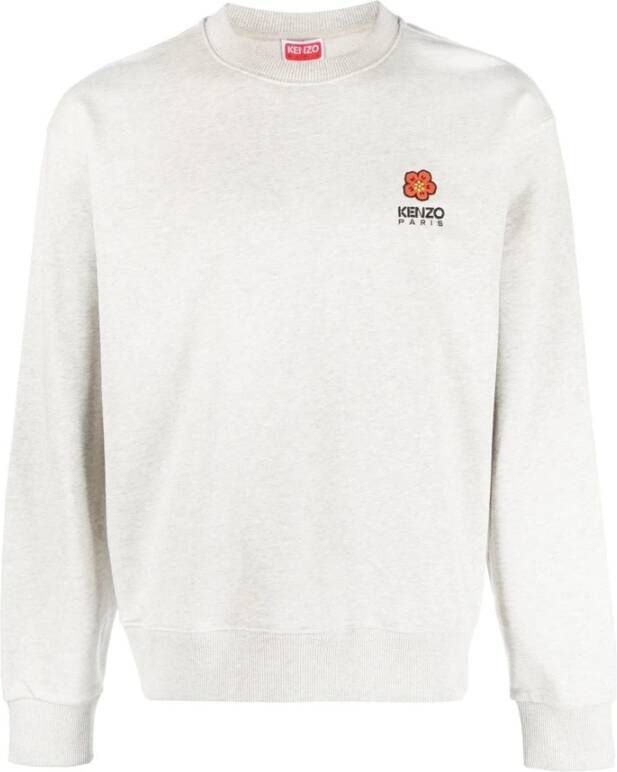 Kenzo Bloemen Crest Sweatshirt met Lange Mouwen Gray Heren
