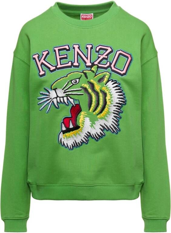 Kenzo Groene Tiger Varsity Sweatshirt Groen Dames