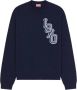 Kenzo Geborduurde Wol Varsity Sweater Blue Heren - Thumbnail 1